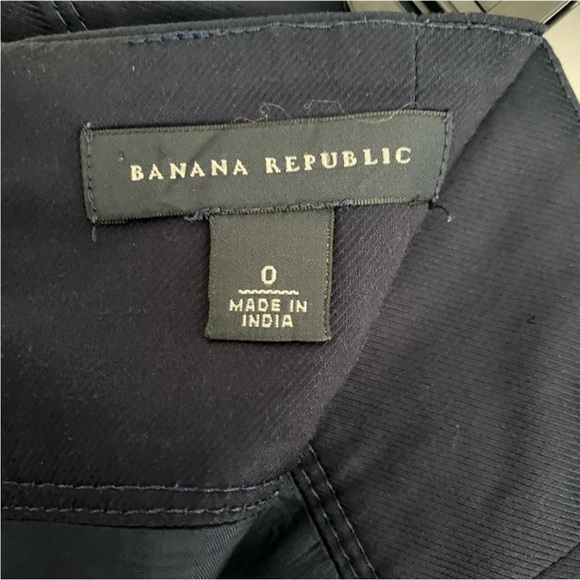 Banana Republic Navy Blue Pencil Skirt Classic Career Size 0 - Picture 3 of 8